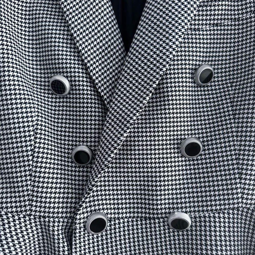 Veronica Beard Black and White Checkered Blazer - Picture 4 of 9